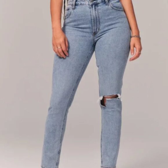 NWT* 30xLong Abercrombie The Skinny Hi-Rise Curve Love Jeans SAME DAY SHIPPING! - Picture 6 of 7